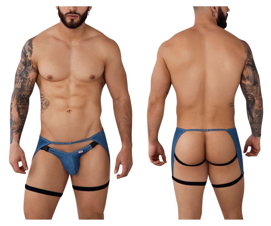 Pikante 0985 Hare Garter Jockstrap Blue