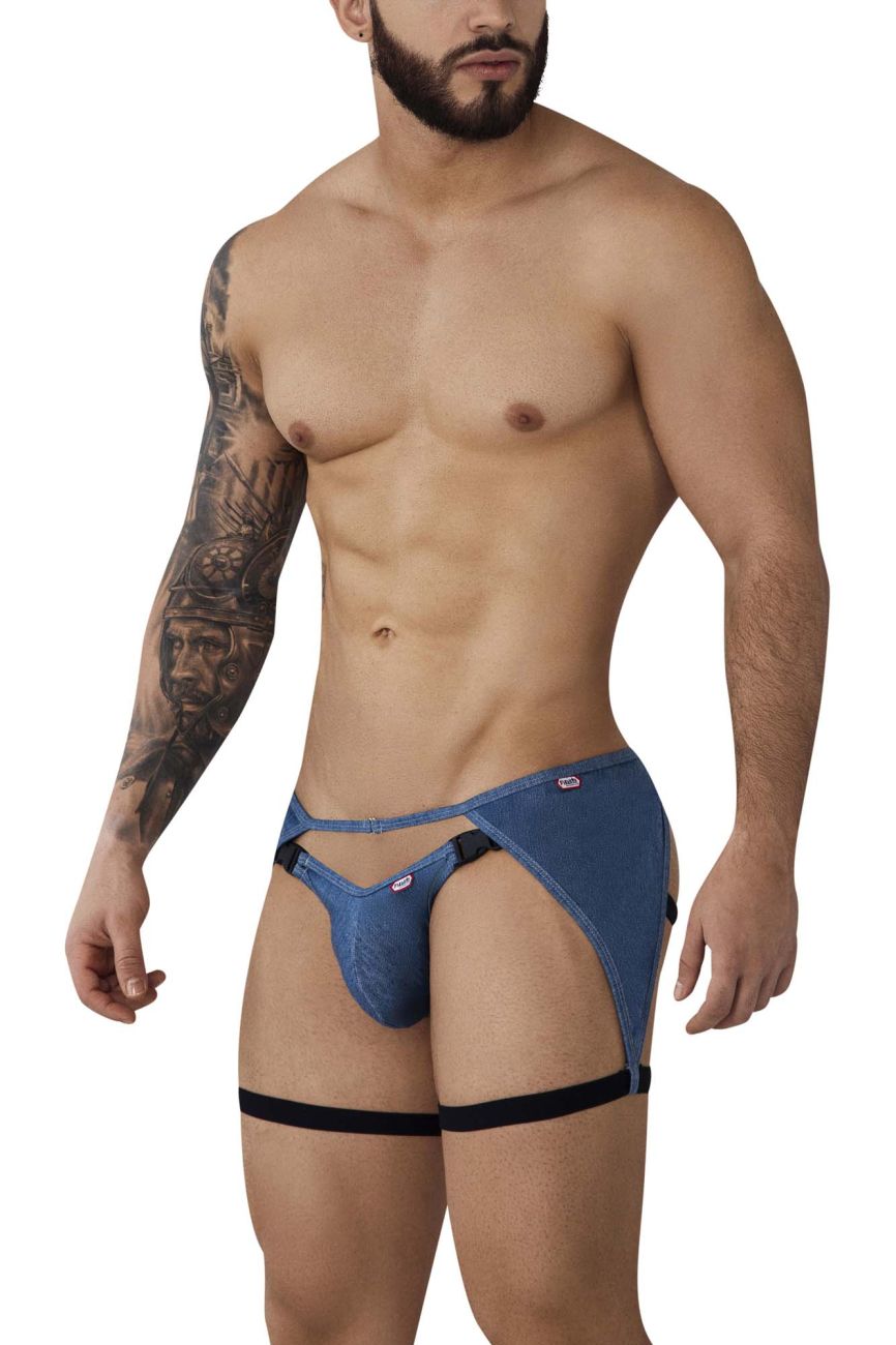 Pikante 0985 Hare Garter Jockstrap Blue