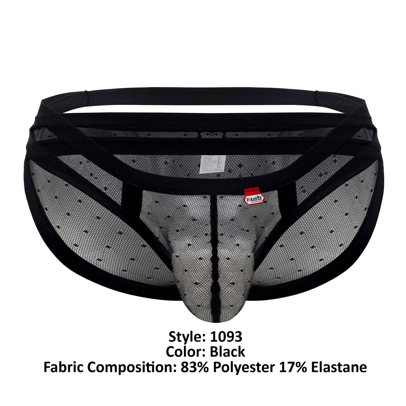 JCSTK - Pikante 1093 Oomph Mesh Briefs Black