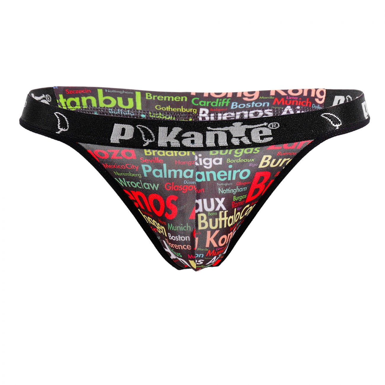 Pikante 8063 Traffic Thongs Black Multi