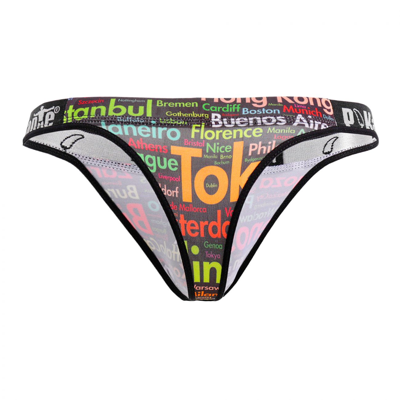 Pikante 8063 Traffic Thongs Black Multi