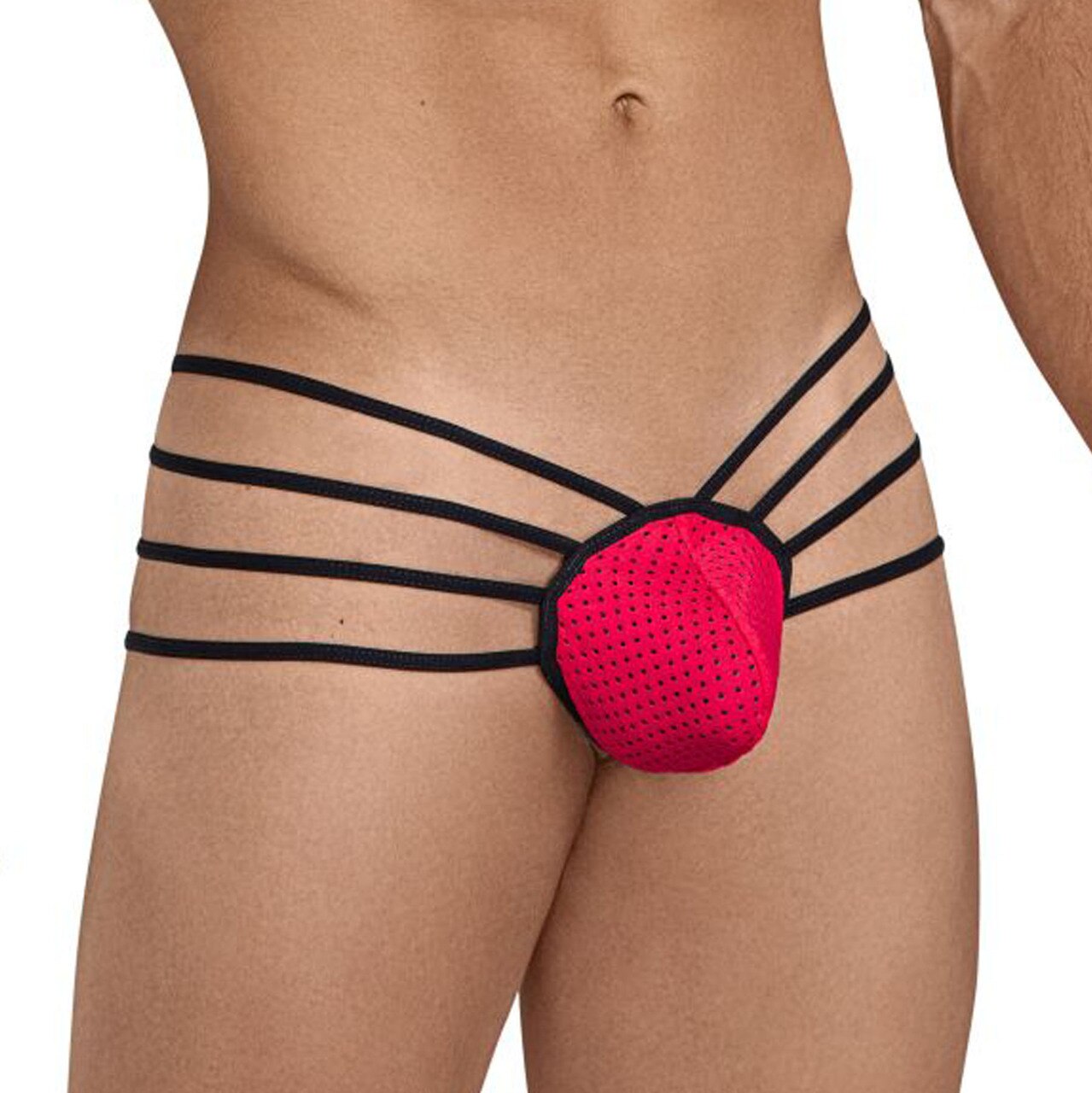SALE - Mens Pikante Underwear Strappy G string Thong Red