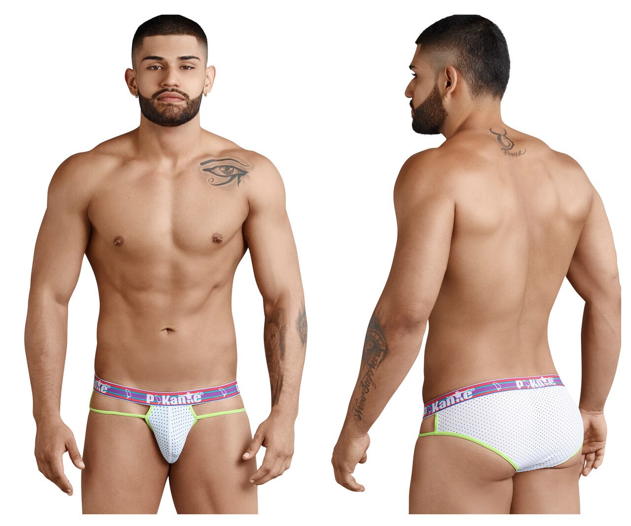 JCSTK - Mens Pikante Bikini Brief with Strap Sides White
