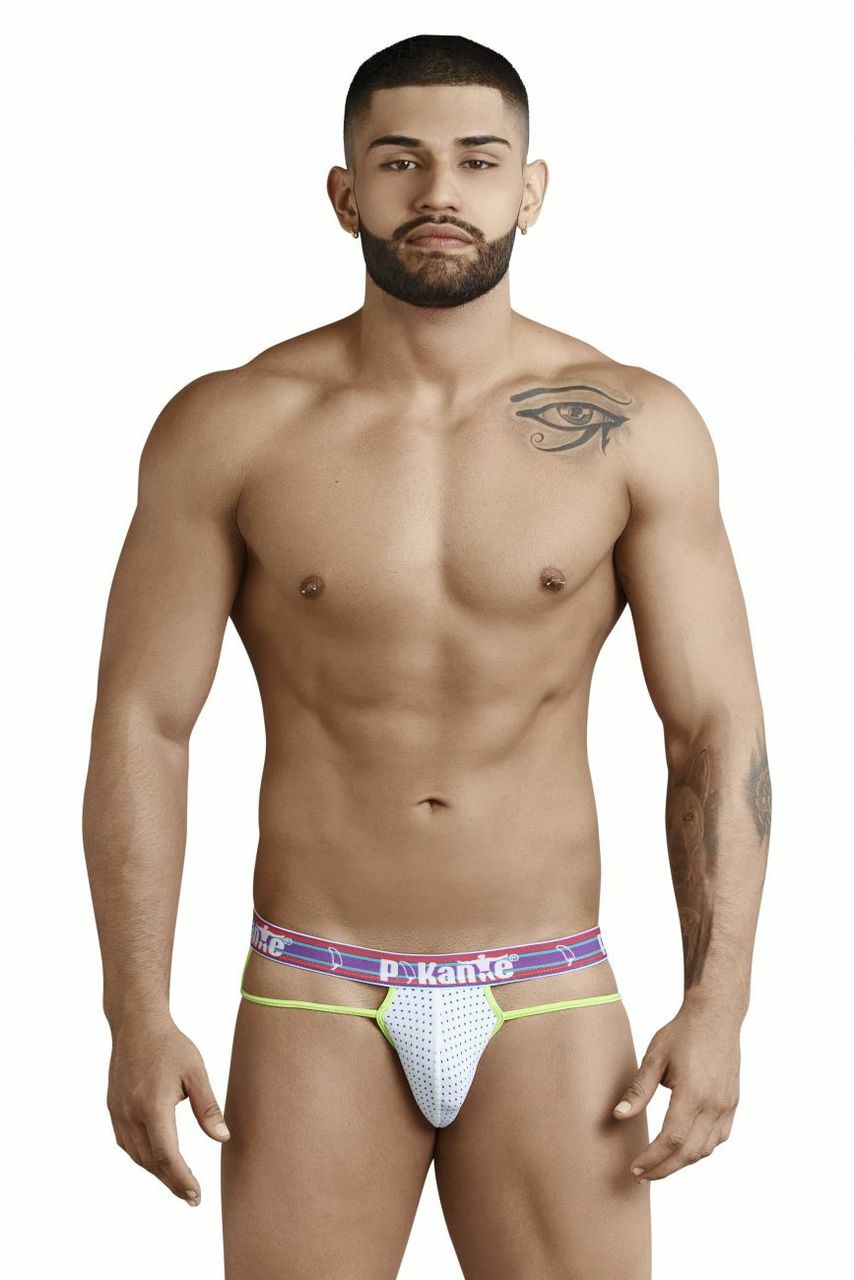 JCSTK - Mens Pikante Bikini Brief with Strap Sides White