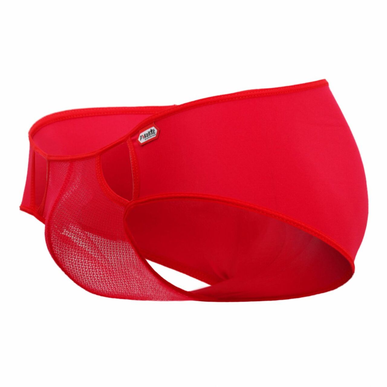 SALE - Mens Pikante Sheer Front Bikini Briefs Red