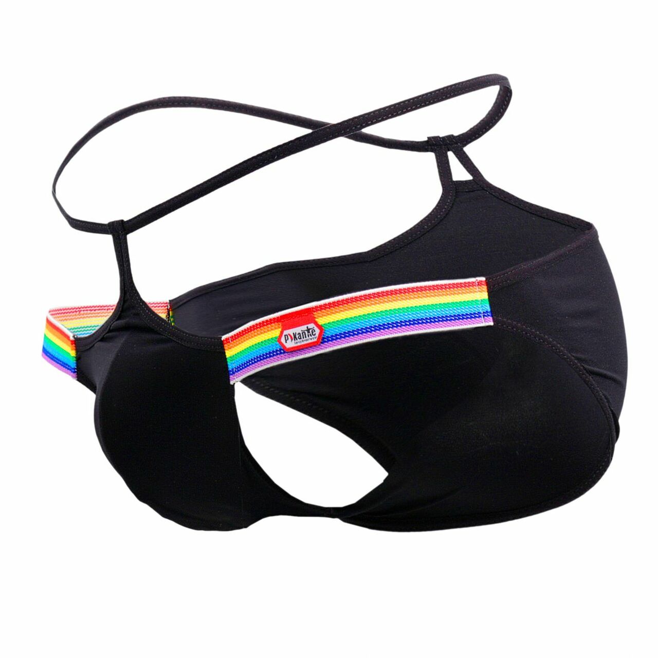 SALE - Mens Pikante Underwear Rainbow Pride Briefs Black