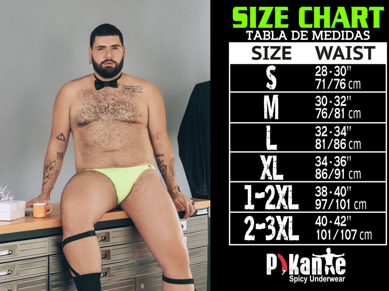 Pikante 1094 Oomph Mesh Thongs Black