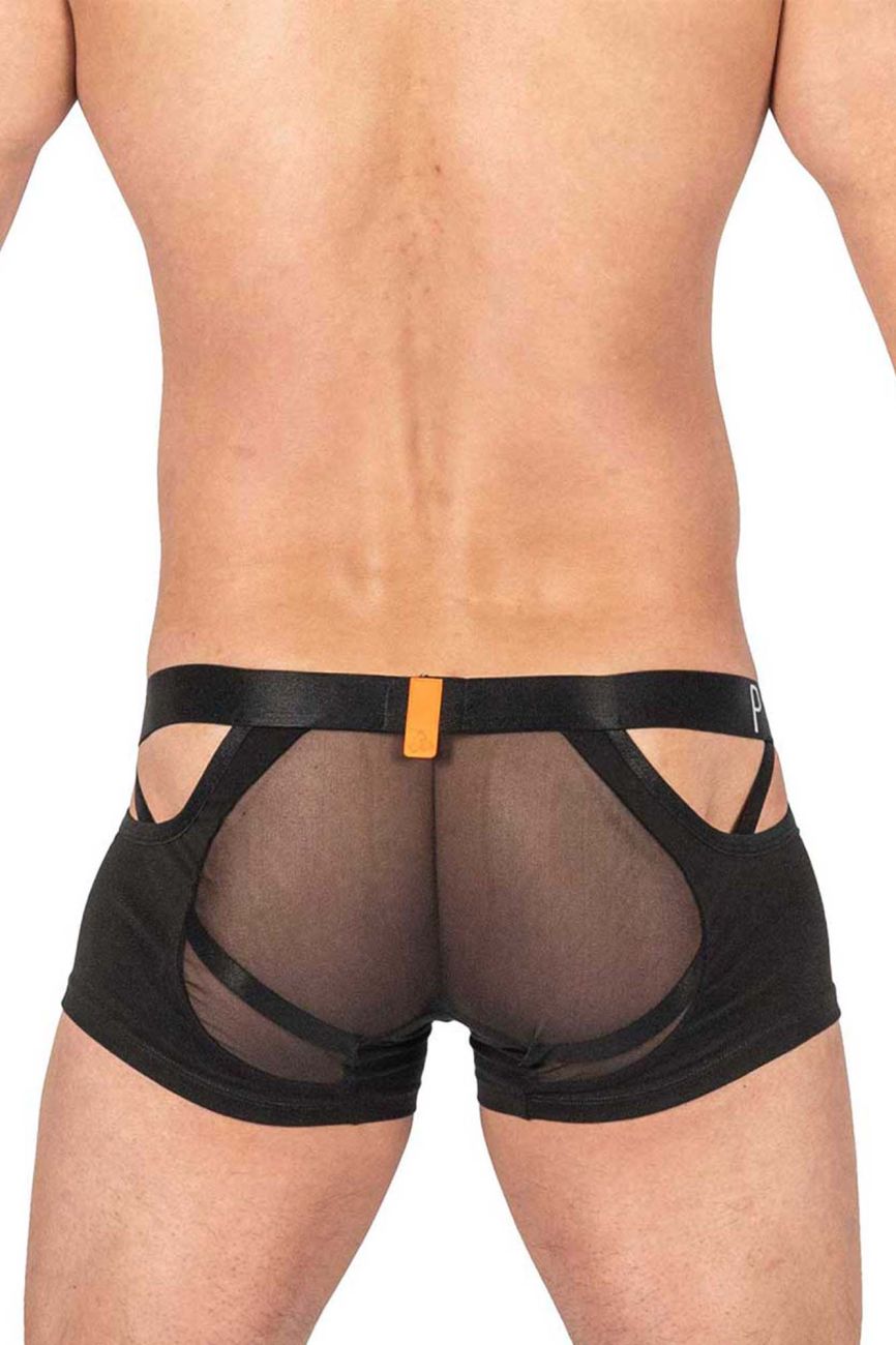 Private Structure LCUT4420 Alpha Low Waist Mesh Back Jockstrap Trunks Black