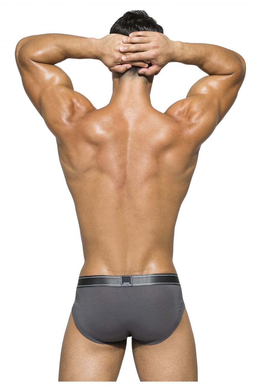 Private Structure PBUZ3748 Platinum Bamboo Contour Briefs Hermit Gray