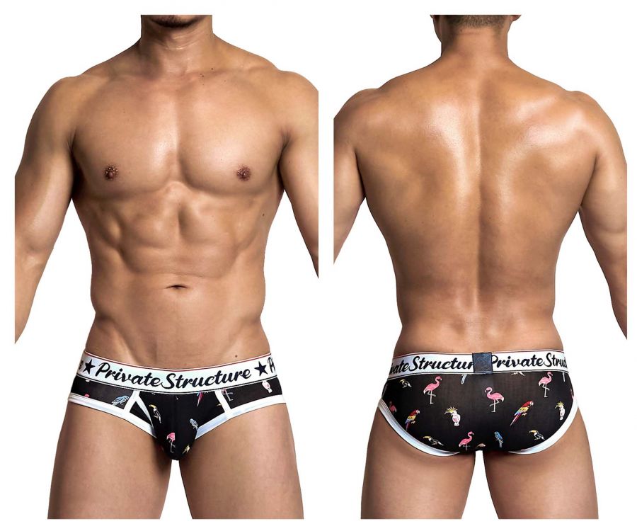 Private Structure SCUX4189 Classic Mini Briefs Bird Black