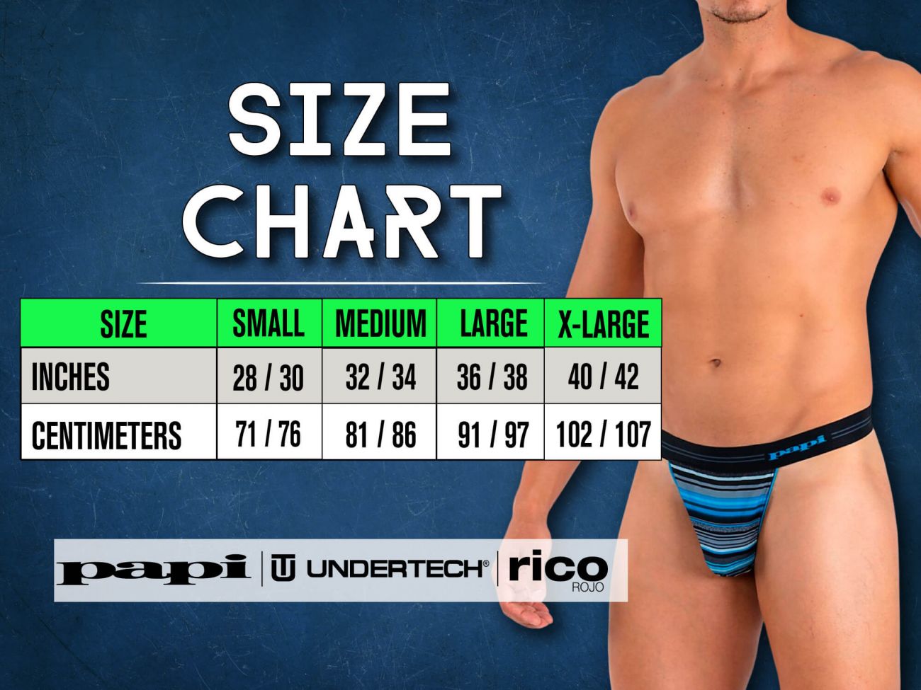 Rico 250708 3PK Stripes Boxer Briefs