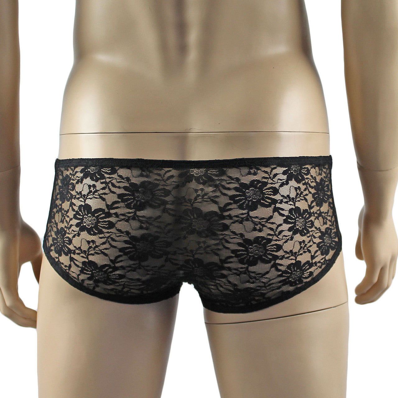 Mens Lingerie Stretch Lace Male Panty Bikini Brief (black plus other colours)