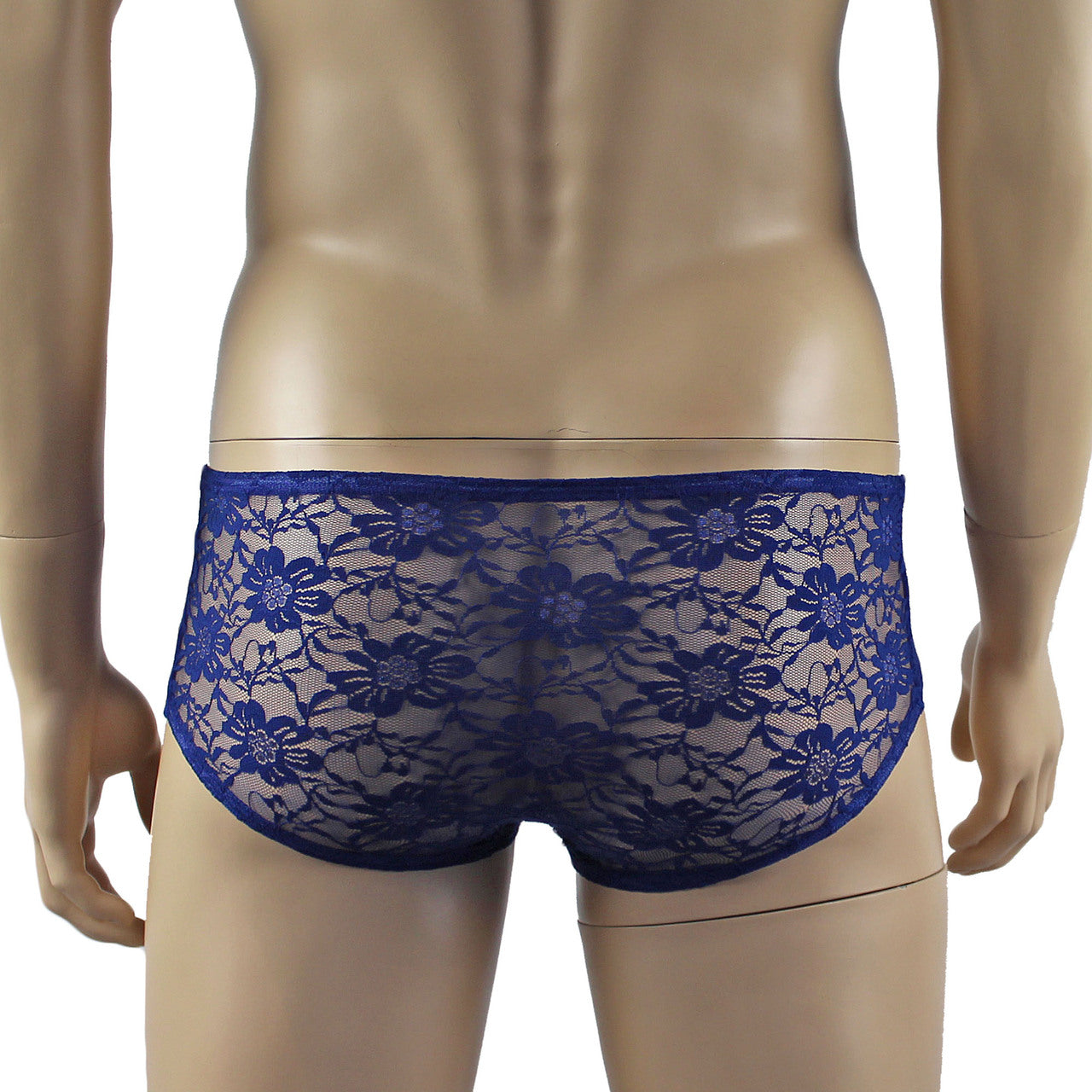 Mens Lace Crop Bra Top Camisole and Male Lingerie Panty Briefs (navy plus other colours)