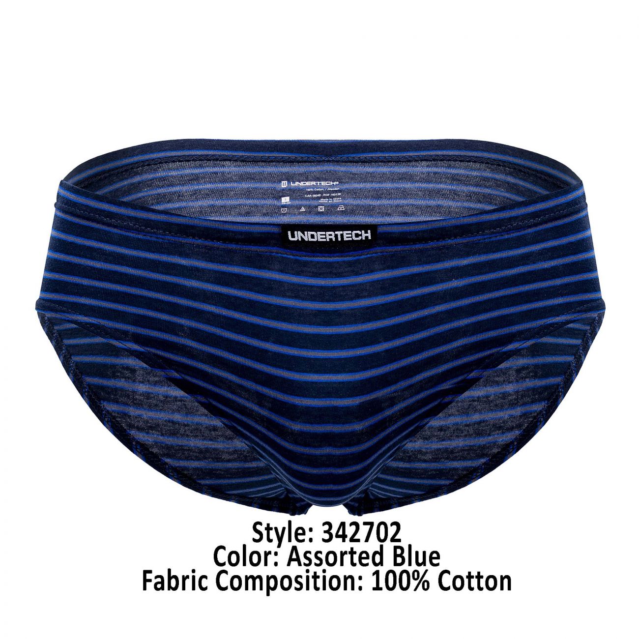 Undertech 342702 5PK Solid-Printed Bikini