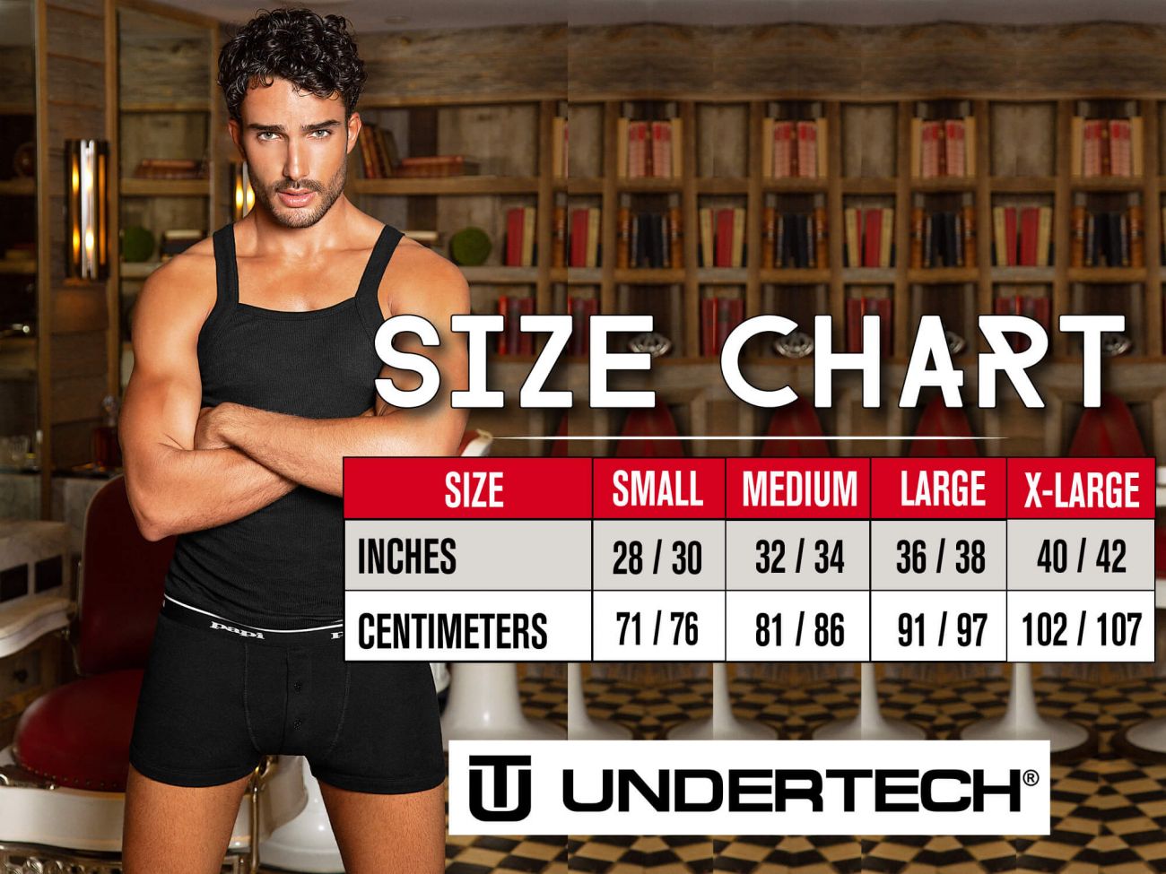 Undertech 342703 3PK Solid Boxer Briefs