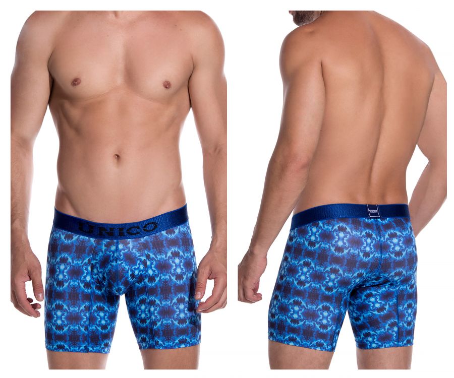 Unico 1908010026046 Boxer Briefs Bruma Blue Printed