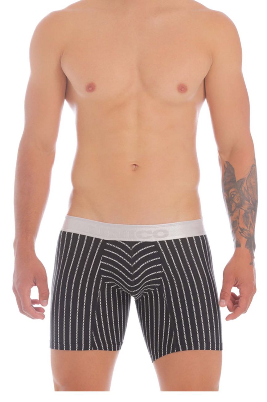 Unico 20070100222 Rush Boxer Briefs Black Printed