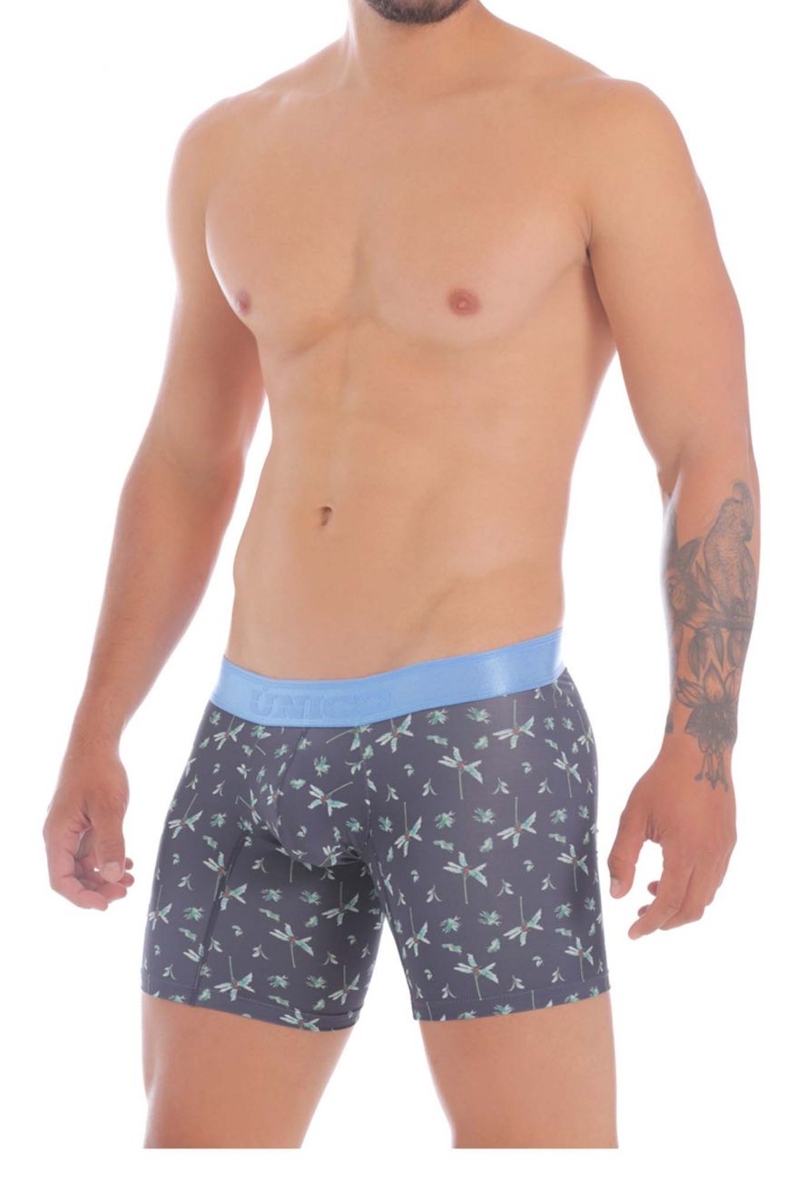 Unico 20070100234 Palm Tree Boxer Briefs Blue