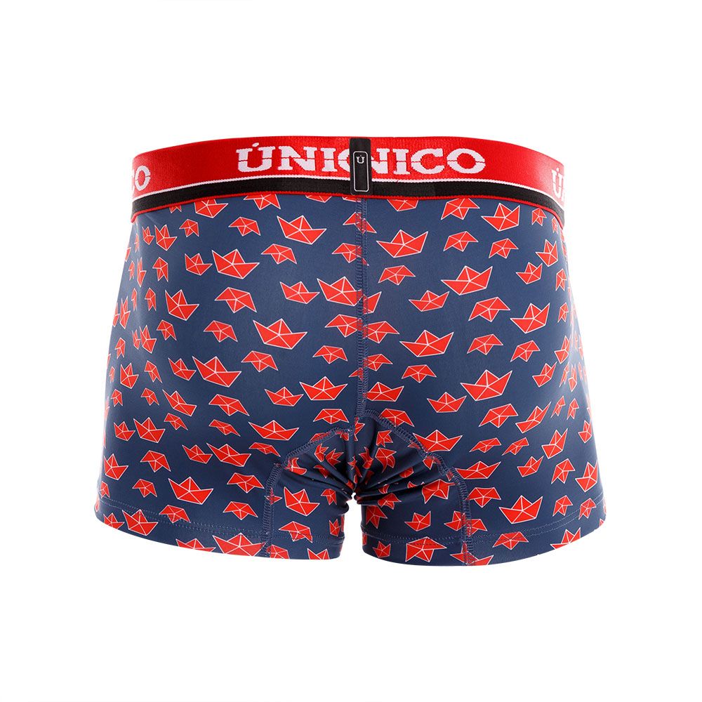 Unico 21110100103 Paper Ship Trunks Navy Printed