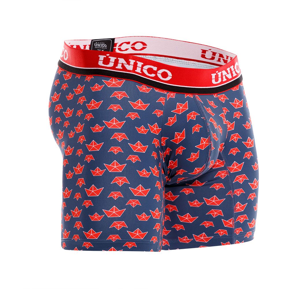 Unico 21110100203 Paper Ship Boxer Briefs Navy Multi