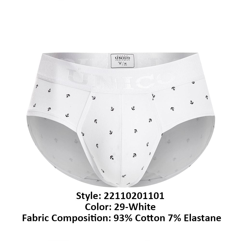 Unico 22110201101 Naviero Briefs White Plus Sizes