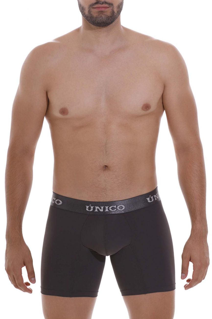 Unico 22120100208 Asfalto M22 Boxer Briefs Dark Gray Plus Sizes