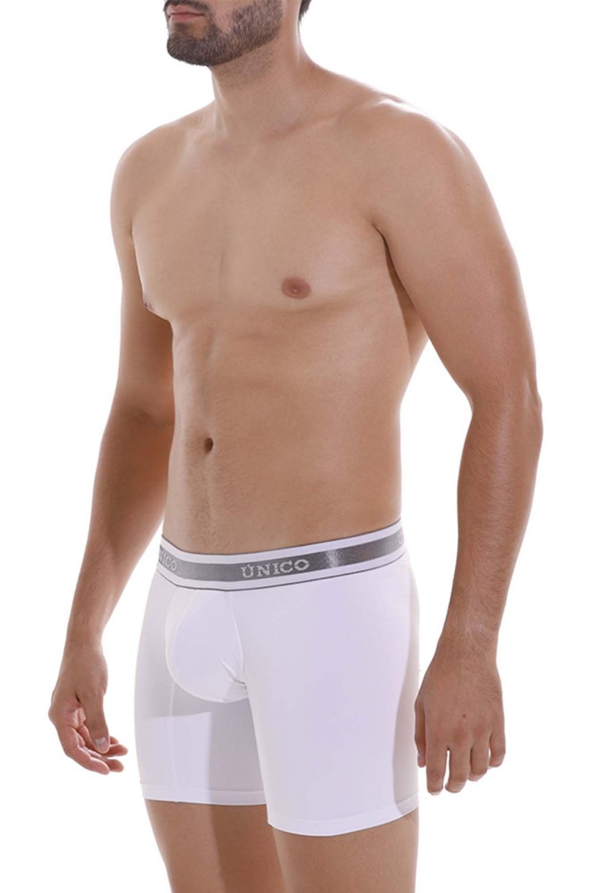 Unico 22120100209 Lustre A22 Boxer Briefs White Plus Sizes