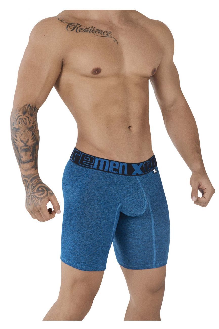 Xtremen 51485 Microfiber Athletic Boxer Briefs Blue - Size XL