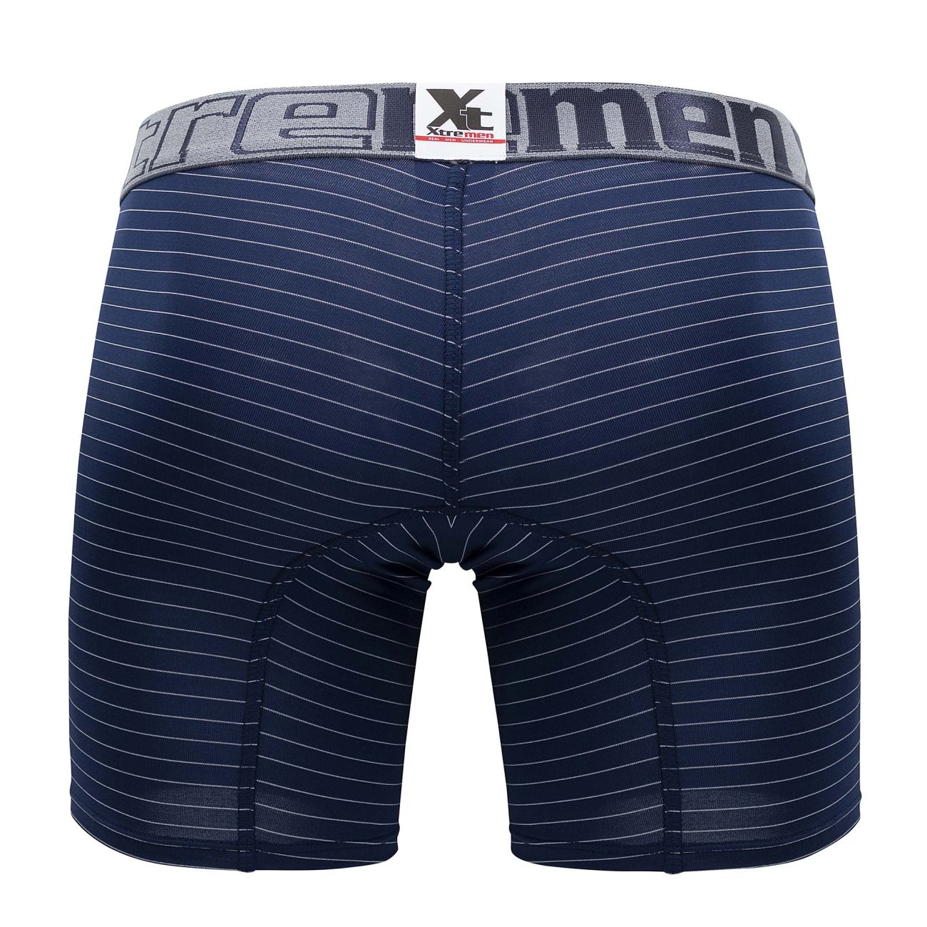 Xtremen 70004 Striped Boxer Briefs Dark Blue Plus Sizes
