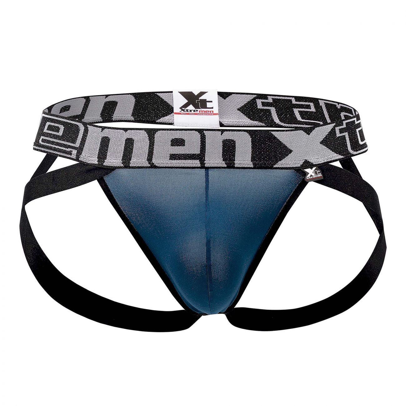 Xtremen 91054-3 Double Strap Jockstrap Fuchsia-Petrol-Fuchsia