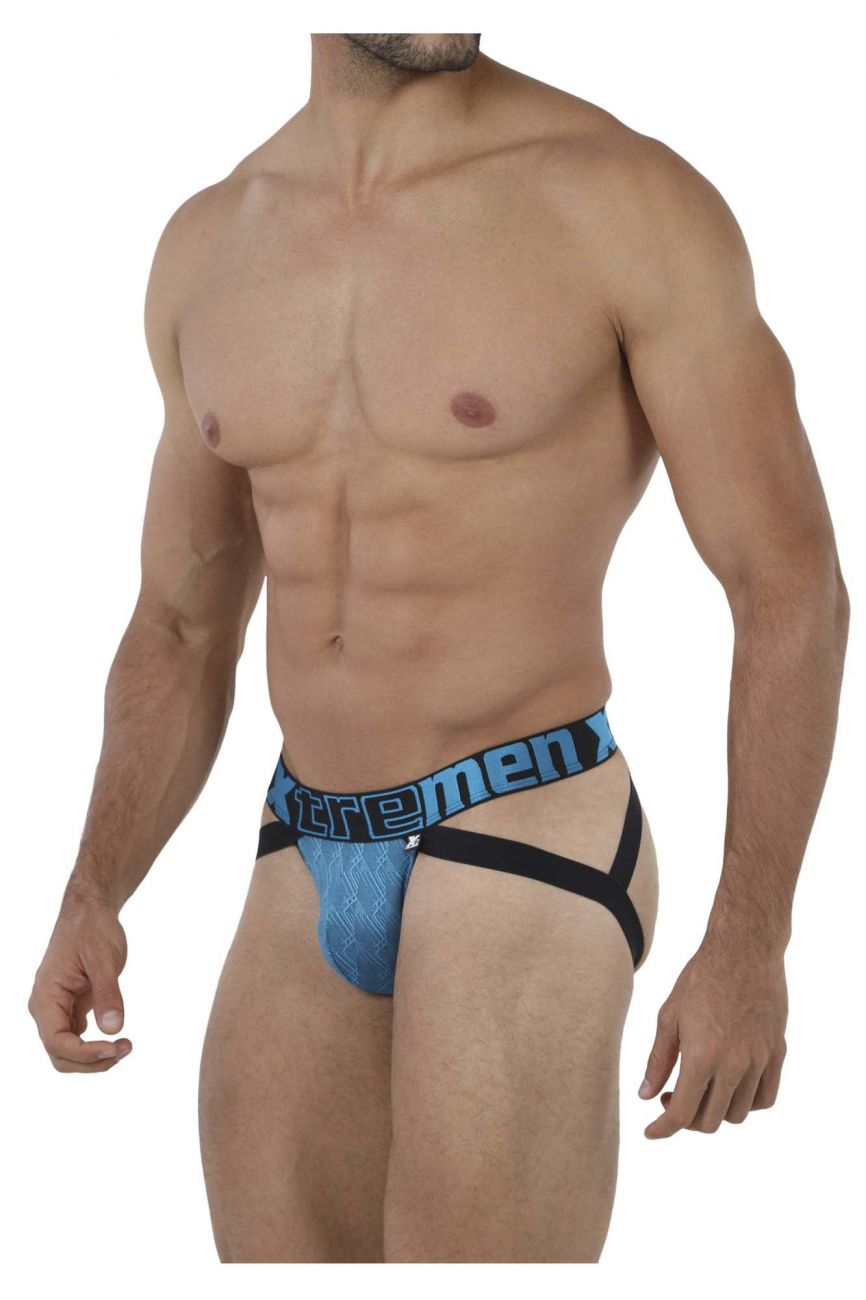 Xtremen 91069 Microfiber Jacquard Jockstrap Turquoise