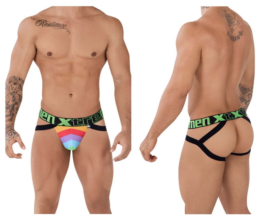 Xtremen 91083 Microfiber Pride Jockstrap Green