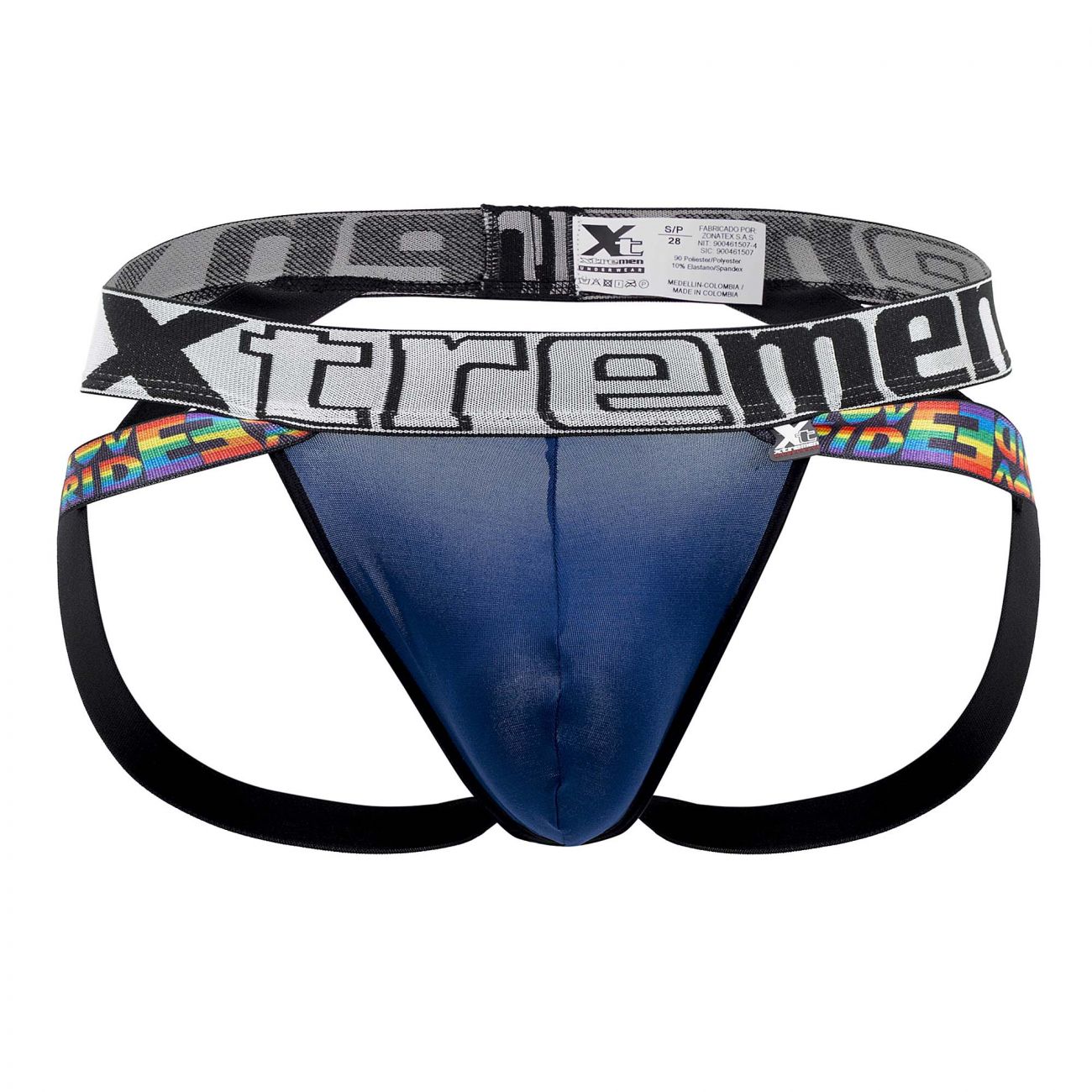 Xtremen 91084 Microfiber Pride Jockstrap Blue