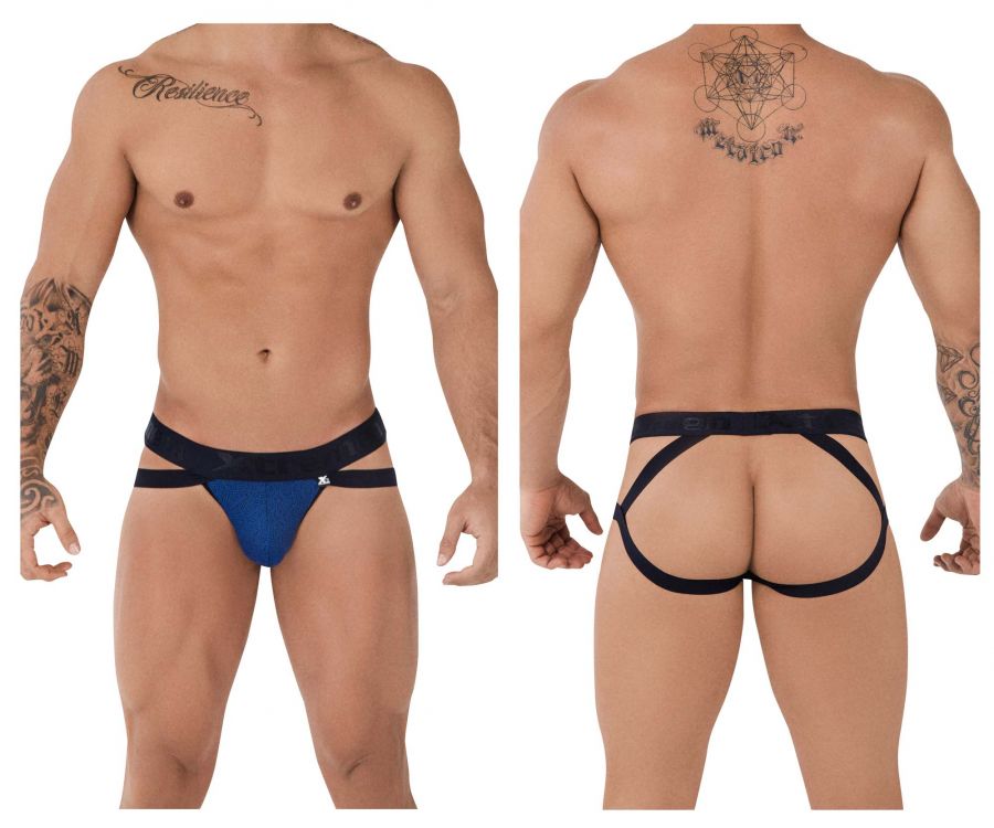 Xtremen 91085 Microfiber Jacquard Jockstrap Royal