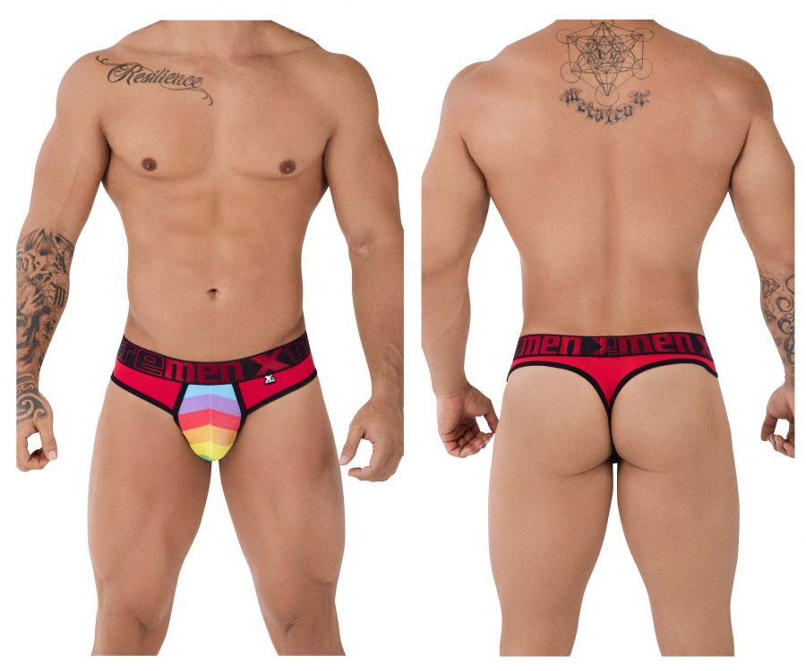 Xtremen 91086 Microfiber Pride Thongs Red