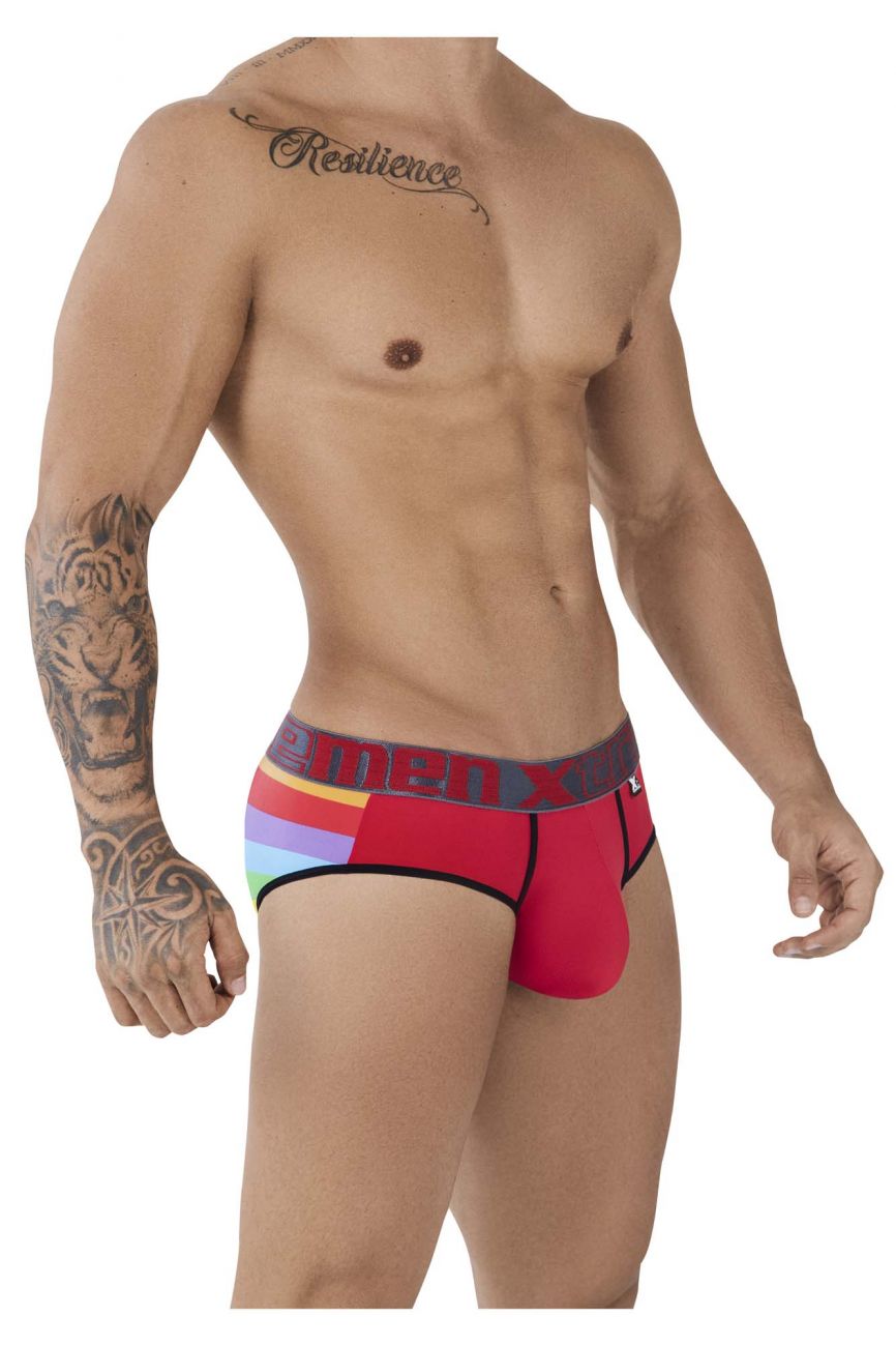 Xtremen 91088 Microfiber Pride Briefs Red