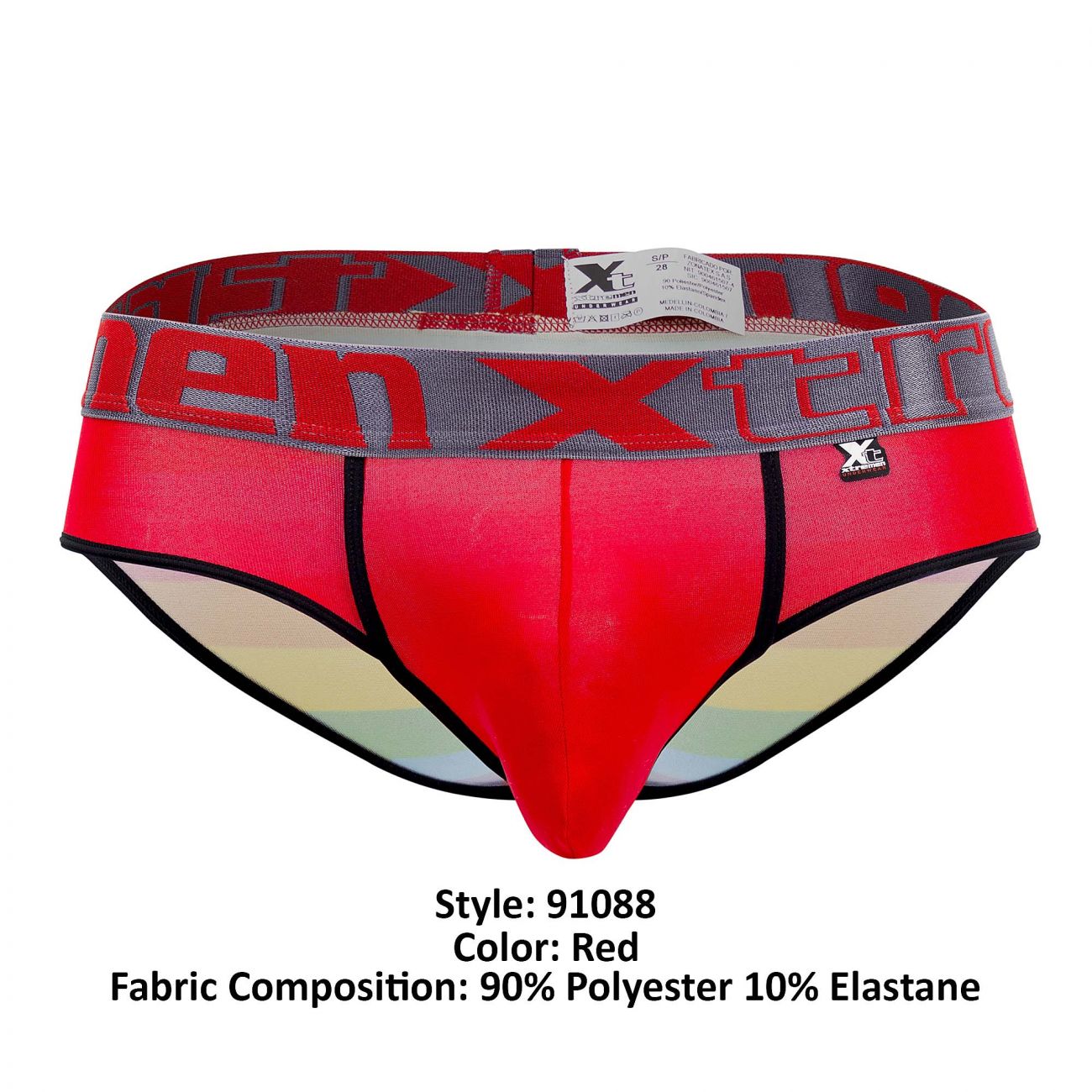 Xtremen 91088 Microfiber Pride Briefs Red