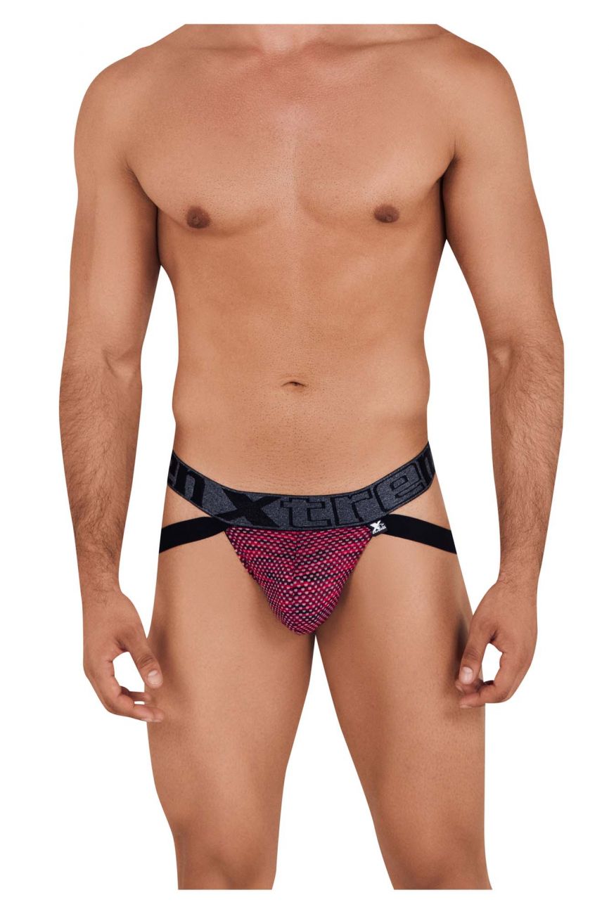 Xtremen 91099 Microfiber Mesh Jockstrap Red