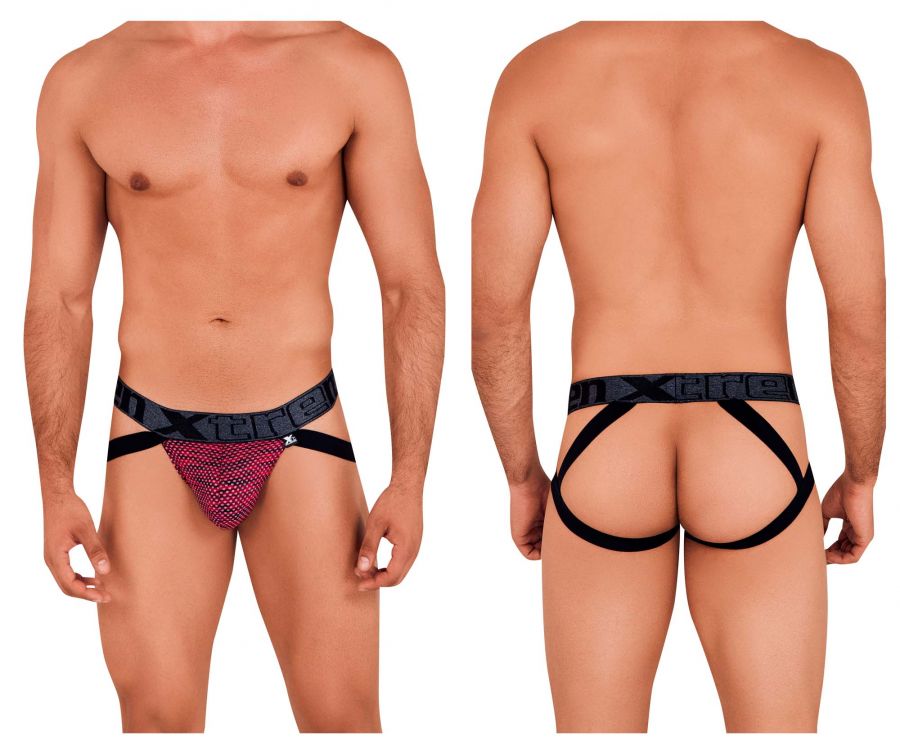 Xtremen 91099 Microfiber Mesh Jockstrap Red