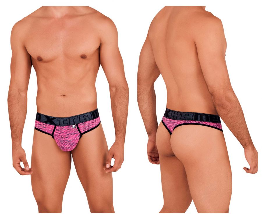 Xtremen 91100 Microfiber Mesh Thongs Pink