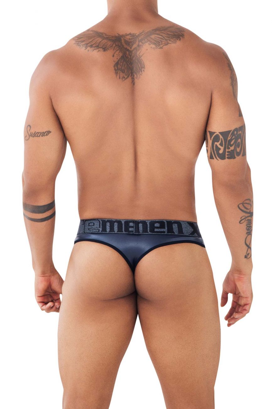 Xtremen 91113 Faux Leather Thongs Black