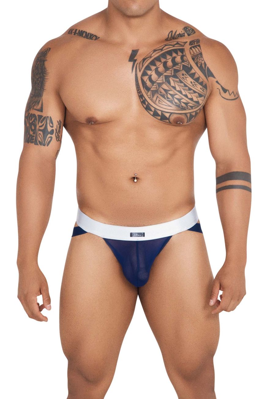 Xtremen 91134 Stylish Mesh Jockstrap Dark Blue