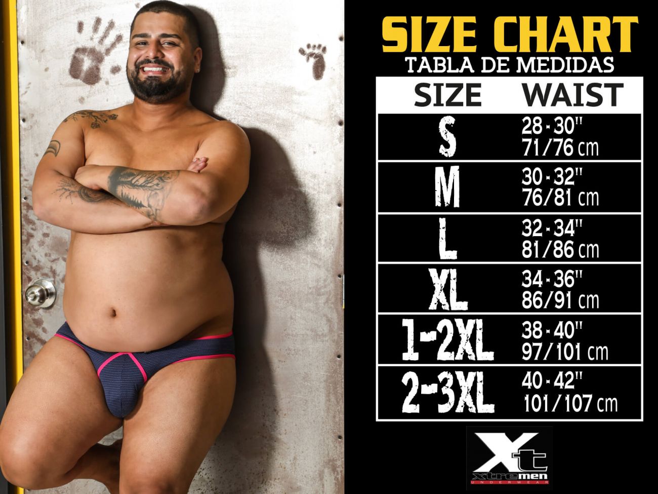 Xtremen 91059 Peekaboo Mesh Briefs