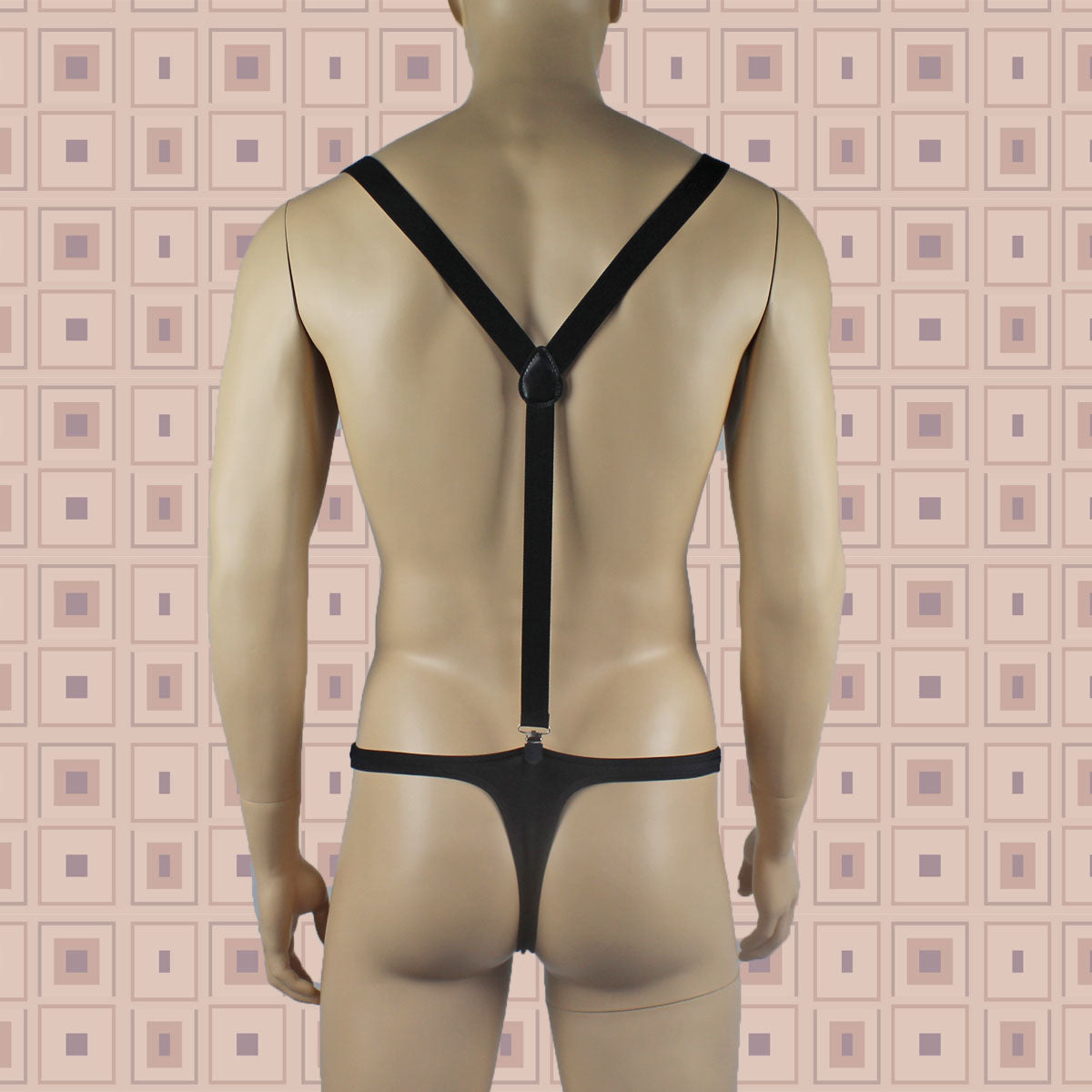 SALE - Stretch Elastic Clip on Suspender Braces Black