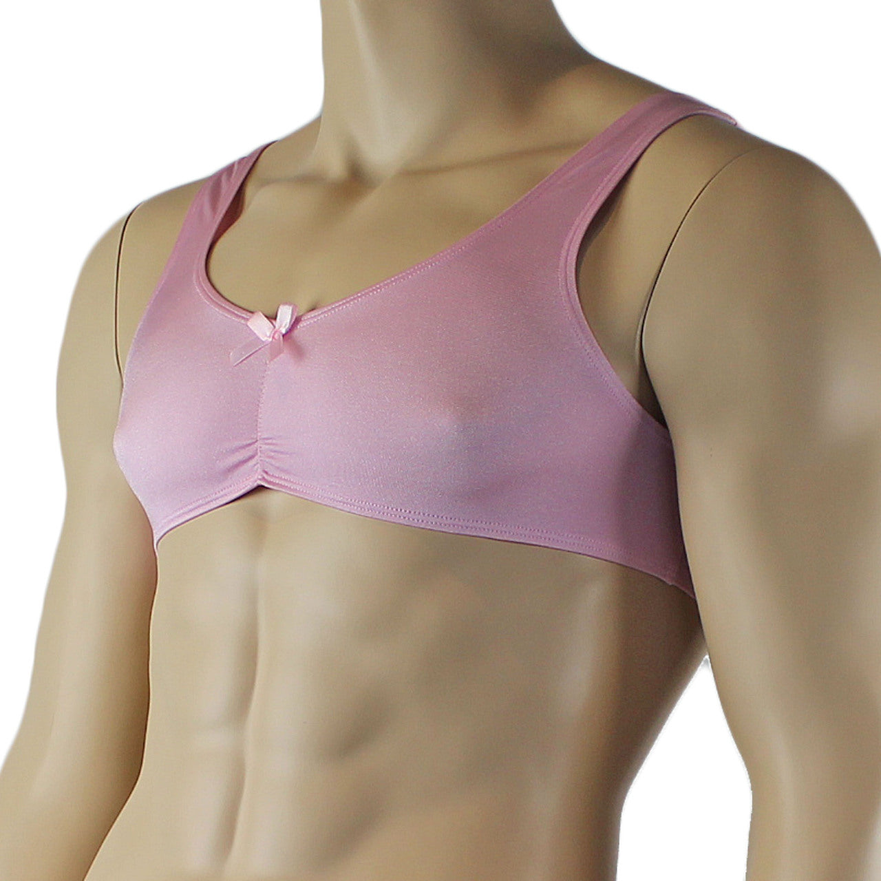 Male Stretch Lycra Bra Top with Bow