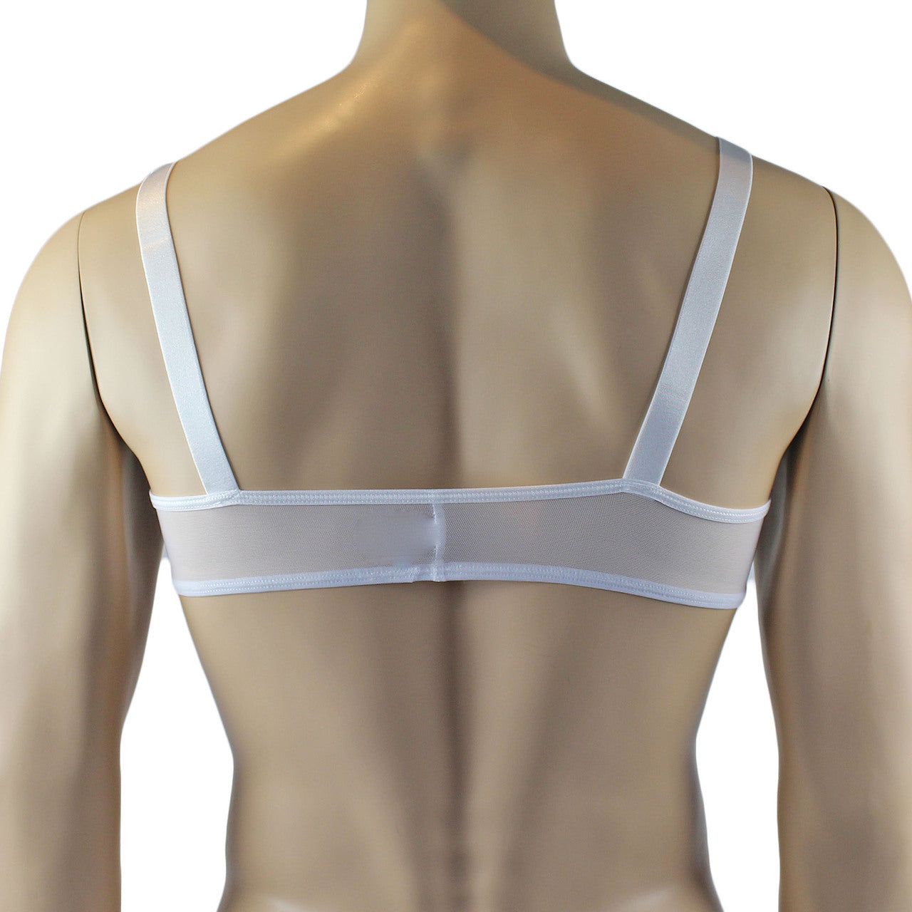 Mens Exotic Sheer Mesh Bra Top (white plus other colours)
