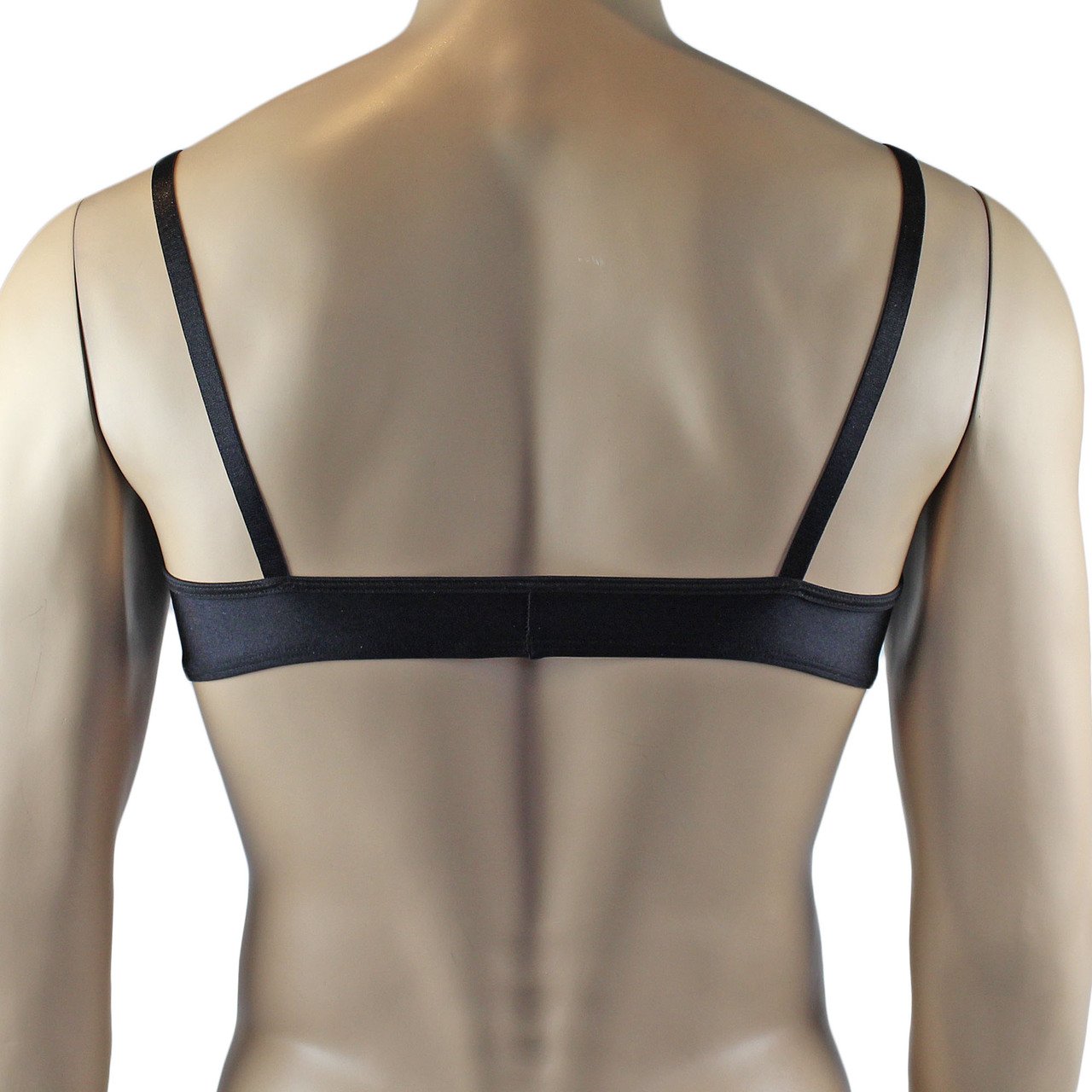 Mens Glamour Lycra & Lace Bra Top (black plus other colours)