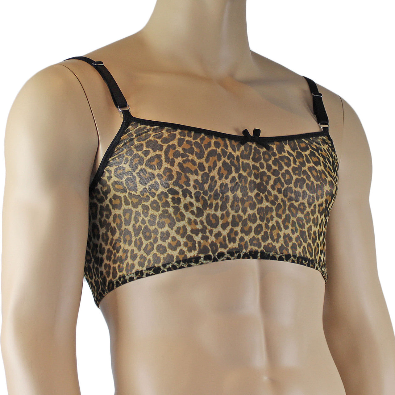 Mens Lingerie Animal Print Camisole Top Leopard