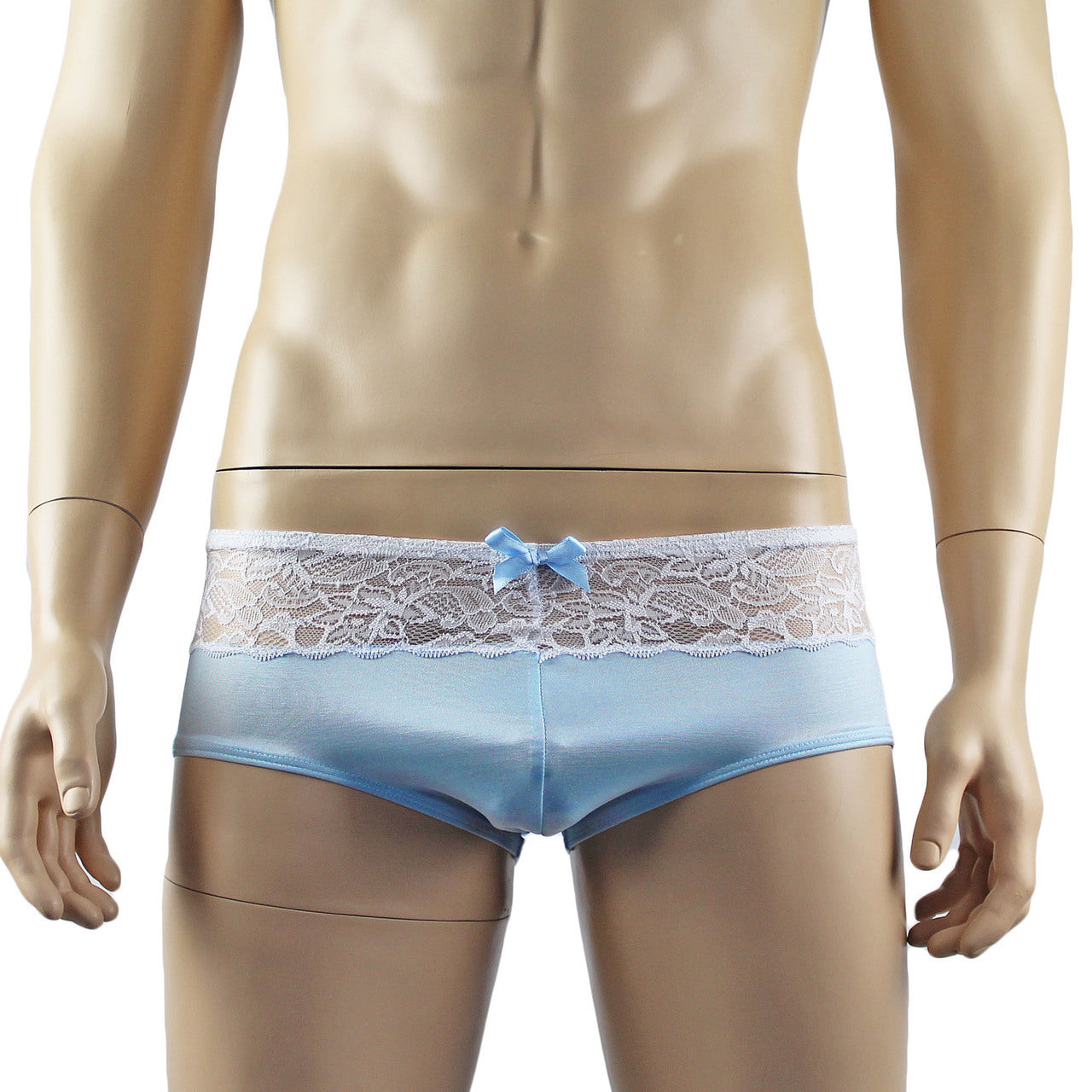 Underwear Lacey Lovelies Boxer Brief Panties (light blue and white plus other colours)