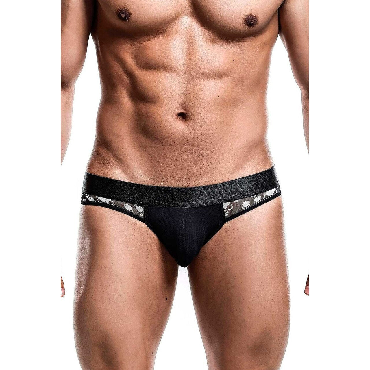 Mens Skull Print Bottomless Jock Strap